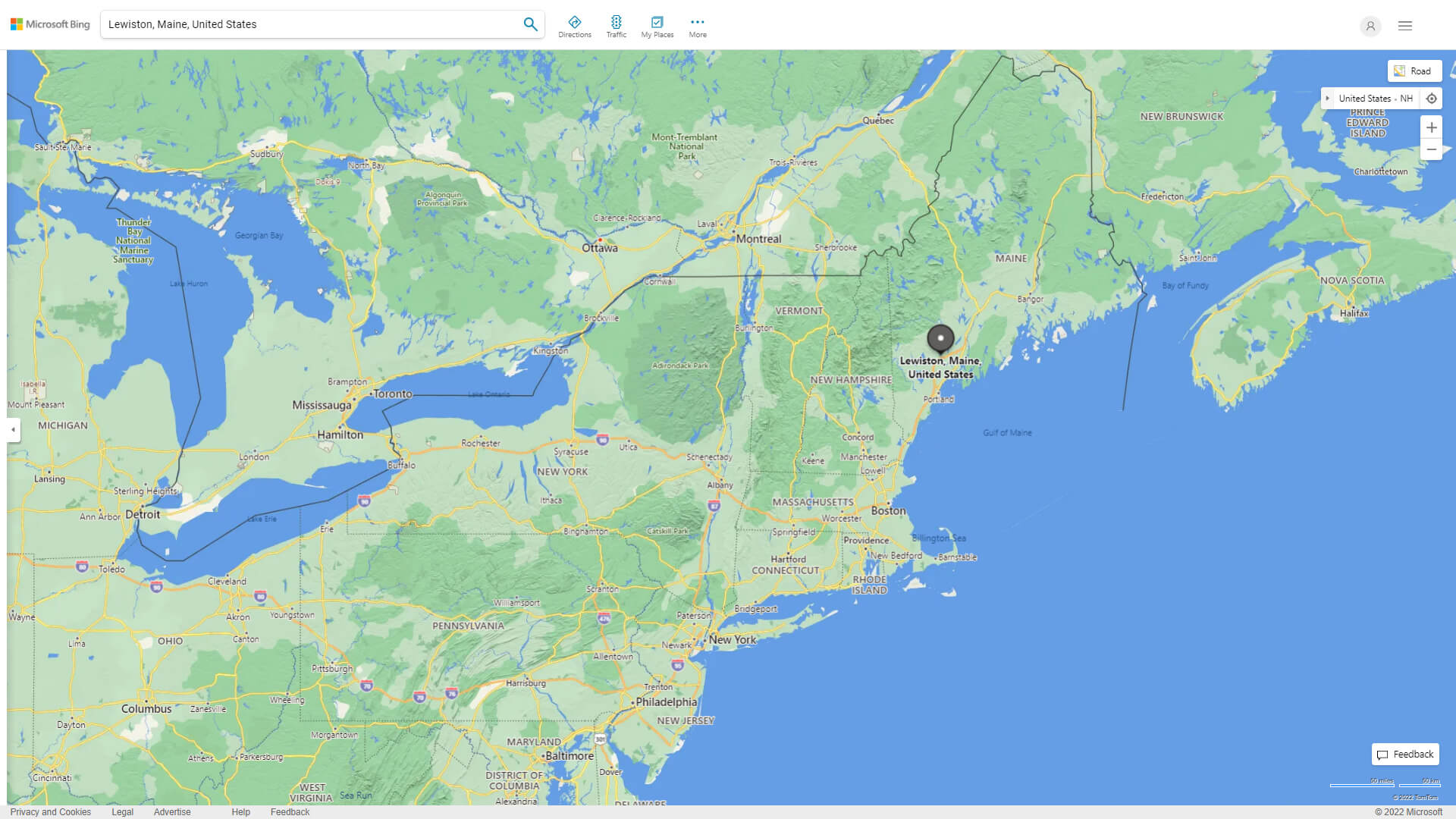 Lewiston Map Maine